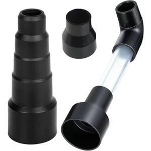Wet Vac Attachment AC Drain Line Vacuum Adapter to Unclog and Evacuate A/C HVAC Drain Lines, Universal Hvac Ac Drain Line Cleaner Tool Vacuum Hose To PVC Pipe DN25 1 Adapter (Black, 1 IN)