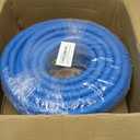 Wiseflow Garden Hose 100FT x 3/4", Heavy Duty Rubber Hose, Water Hose with Five Layered Braiding, Male Female Fittings, 1200PSI Burst, 300PSI Working for Yard, Car Wash, Pets (Blue)