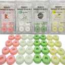 32 Donut Soy Scented Wax Melts Wax Cubes Strong Scent for Warmers Non Toxic Candle Melts Apple Cinnamon Vanilla Jasmine Cucumber