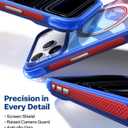 TORRAS Soccer Ostand Q3 Air iPhone 17 Pro Max Case with 360 Magnetic Stand, Fit for MagSafe, Mil-Grade Drop Tested, Soccer Fan Edition, Game Day Ready, World Cup Inspired, Starlight Blue