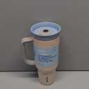 Owala Travel Tumbler SS 40oz Beige Blue Bottle