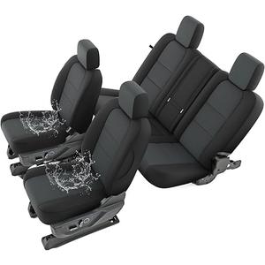 GIANT PANDA Neoprene Seat Covers Custom Fit Nissan Frontier 2022-2025 Crew Cab S,SV,SL,PRO-X,PRO-4X, Waterproof & UV Resistant, Foam Padded, Front & Rear Seat Covers(Gray)