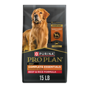 Purina Pro Plan Complete Essentials Shredded Blend Beef and Rice Dog Food Dry Formula with Probiotics for Dogs - 15 lb. Bag
