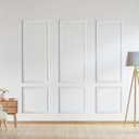 Peel and Stick Wall Molding Kit, Accent Wall Panels for Interior Wall Decor with Double-Sided Tape, 3 Set Pre-Cut PS Wainscoting Panels (54 * 24 in)