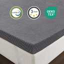 EGOHOME Twin 4 inch Gel Memory Foam Mattress Topper with Graphene Cover