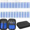 Kikerike Terminal Removal Tool Kit 41 Pcs Depinning Tool Electrical Connector Pin Removal Tool Kit Pin Extractor Tool Set Wire Terminal Release Tool for Automotive Car Household Devices - Blue