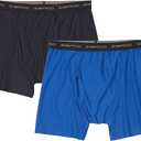 ExOfficio Men's Give-N-Go 2.0 Boxer Brief 2 Pack - Breathable Durable Easy Care Travel Underwear, L