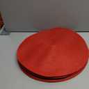 FunWheat Round Braided Placemats Set of 8 Place Mats for Dining Table Woven Washable Non-Slip Table Mats 15 Inch(Red,8pcs)