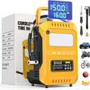 DIYtoolifz Tire Inflator Portable Air Compressor Compatible with Dewalt 20V Battery, 160PSI Air Pump Cordless with Dual Digital Screen, Auto Shut-Off, 5X Faster Inflation & Deflation for Car, Motor