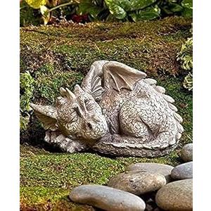 storchenbeck Sleeping Dragon Garden Outdoor Statue Adorable Mythical Creature Baby Sleeping Dragon