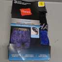 Hanes Men's Underwear Pack, 3-Pack, Total Support Pouch Boxer Briefs or Trunks, Moisture-Wicking Underwear for Men (Large, Blue/Black)