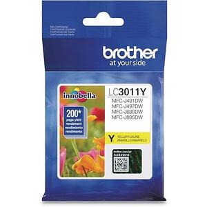 Brother Printer LC3011Y Single Pack Standard Cartridge Yield Up To 200 Pages LC3011 Ink Yellow