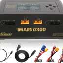 IMARS D300 Gens Ace Lipo Battery Charger G-Tech Series Smart Dual Lipo Balance Charger AC 300W DC 700W(350W*2) 16A Dual Channel Charger for 1s~6s Lipo Batteries, Life/NiCd/MH/LiHV, Plug&Play (Black)