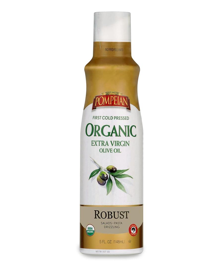 Pompeian USDA Certified Organic Extra Virgin Olive Oil Non-Stick Cooking Spray, No Propellants, 5 Fl Oz (BB: 03/2028)
