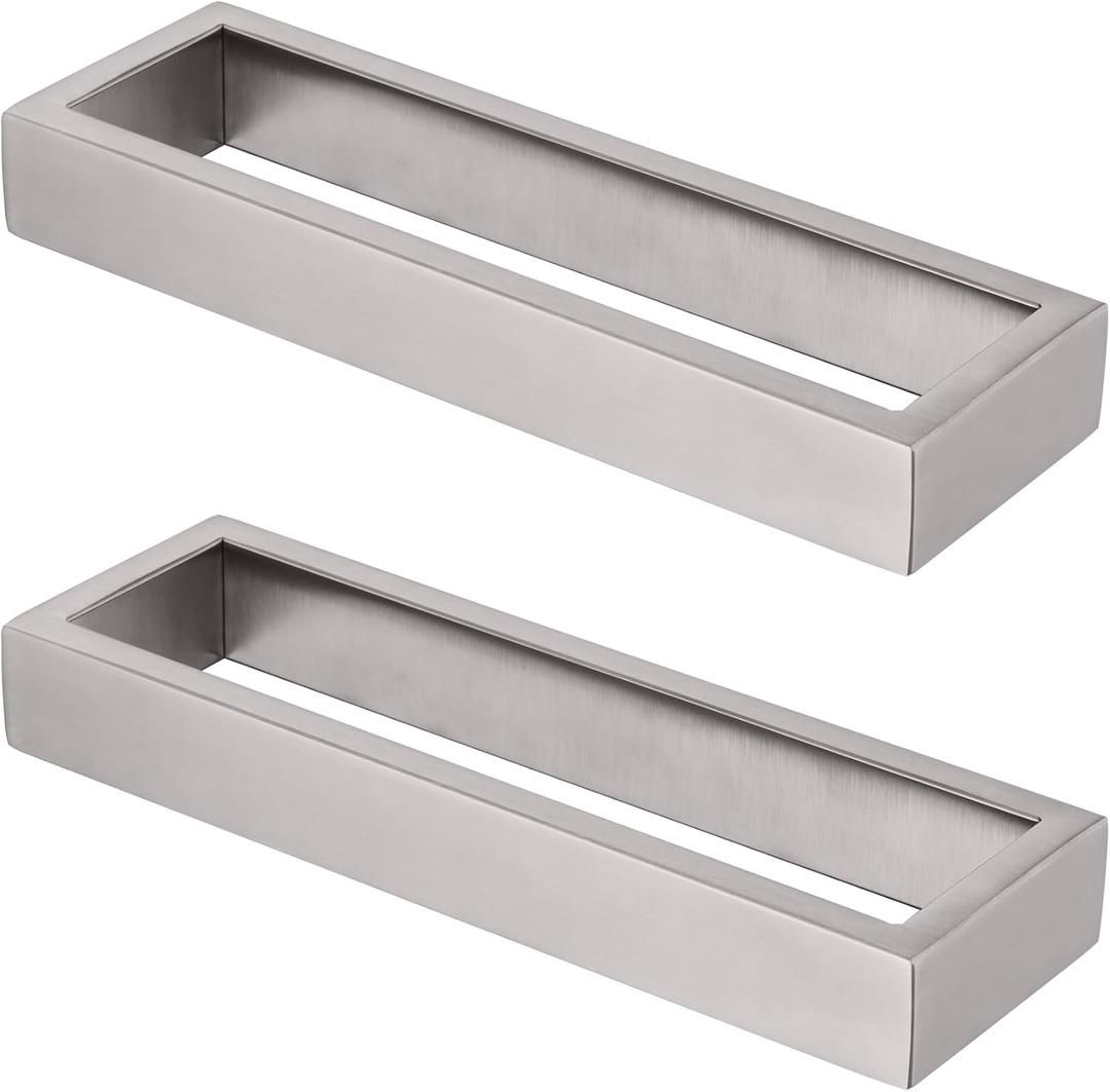 KOKOSIRI Towel Ring Brushed Nickel Hand Towel Hanger Holder 9-Inch Kitchen Rack Stainless Steel for Bathroom Hardware Wall Mount, 2 Pack B4008BR-L9-P2