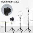 Liphisy 64 Tripod for Cell Phone & Camera, Phone Tripod with Remote and Phone Holder, Sturdy & Stable Height Adjustable Multi-Angle Shot Selfie Stick Tripod for Video Recording