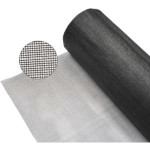 Fiberglass Window Screen Roll, High Visibility and Durable, Protection Install and Repair Door and Window Screens (Black, 48in*100ft)