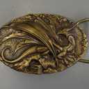 The Great American Belt Buckle Company Chicago Dragon Buckle #D736 Pure Pewter 