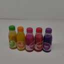 Melissa & Doug Tip & Sip Toy Juice Bottles and Activity Card (6 Pcs) Pretend Play Food Set, Play Kitchen Food For Ages 3+