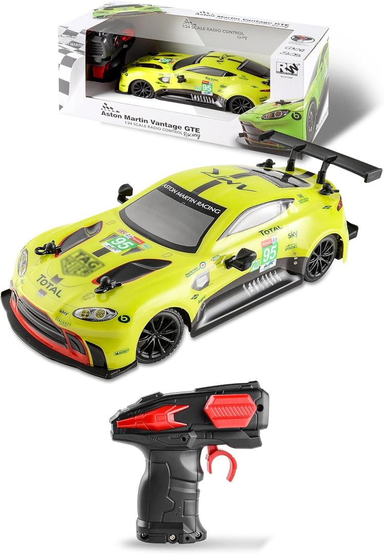RC Series, 1:24 Scale Remote Control Car Aston Martin Vantage GTE Electric Sport Racing Hobby Toy Car Model Vehicle for Boys and Girls Teens and Adults Gift