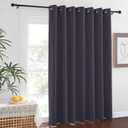 NICETOWN Blackout Curtains for Living Room Bedroom - Sliding Patio Door Insulated Blackout Drapes, Extra Wide Curtain for Villa/Hall/Parlor (100 inches W x 84 inches L, Greyish Purple)