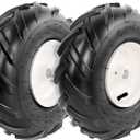 13x5.00-6" Tiller Tire and Wheel (1" Axle Size), 3-1/8" Centered Hub, Compatible with 13x5-6 Garden Trailer, Tractor, Tillers, and Snowblower Tire