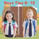 Pre-tie Zipper Kids Ties - Black/Red for Boys & Girls 8-14