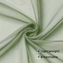 OVZME 2 Pieces Bedroom Curtains 96" Length for Farmhouse, Voile Drapes Light Airy Window Decor for Patio Door Living Room Bedroom Dining, Sage Green, Each W42 X L96 inches, 1 Pair