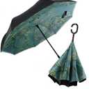 SIEPASA 49/56 Inch Inverted Reverse Upside Down Umbrella, Extra Large Double Canopy Vented Windproof Waterproof Stick Golf Umbrellas with C-shape Handle.