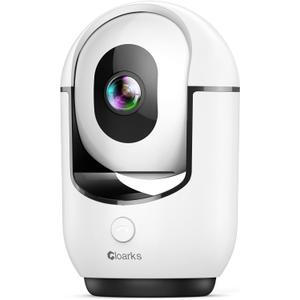 2K Pan/Tilt Security Camera, WiFi Indoor Camera for Home Security with AI Motion Detection, Baby/Pet Camera with Phone App, Color Night Vision, 2-Way Audio, 24/7, Siren, TF/Cloud Storage (White-2.4G)