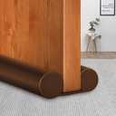 MAXTID Under The Door Draft Blocker Weather Stripping Kit - Brown Draft Stopper for Soundproof Seal, 36 Inch Door Sealer