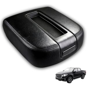 Black Center Console Armrest Lid Cover Fits for 2007-2014 Chevy Silverado Suburban 1500 2500 Tahoe Avalanche, GMC Sierra Yukon XL 1500 2500, Replace 15217111 15941534 19328718 924-875