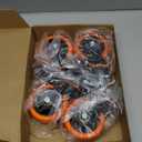 Stem Caster Wheels 4 inch Locking Threaded Stem Casters Set of 4 Heavy Duty, 1/2"-13 x 1(Stem Diameter 1/2",Stem Length 1"), No Noise Swivel Casters Industrial Castor Wheels for Cart, Furniture