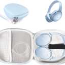 CaseSack Case for Bose QuietComfort Bluetooth Headphones with Microphone, QuietComfort 45, 35, 35 II, Replacement case only (Moonstone Blue)
