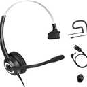 Cisco Phone Headset Mic Noise Cancelling Compatible with Cisco Phones 6861 7942g 7965g 8841 8851 8861 8945 8961 Series Model Includes U10 RJ9 Cord and 3.5mm Jack Adapter