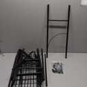 3-Tier Bathroom Over The Toilet Storage Rack Free Standing Metal Frame Shelf Organizer, with 4-Hooks, Black