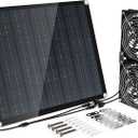 Solar Panel Fan, 30W Solar Fan, Solar Panel Fan kit, Solar Exhaust Fan, Suitable for Small Chicken coops, pet Houses, Solar Ventilation Fan, Solar Exhaust Fan