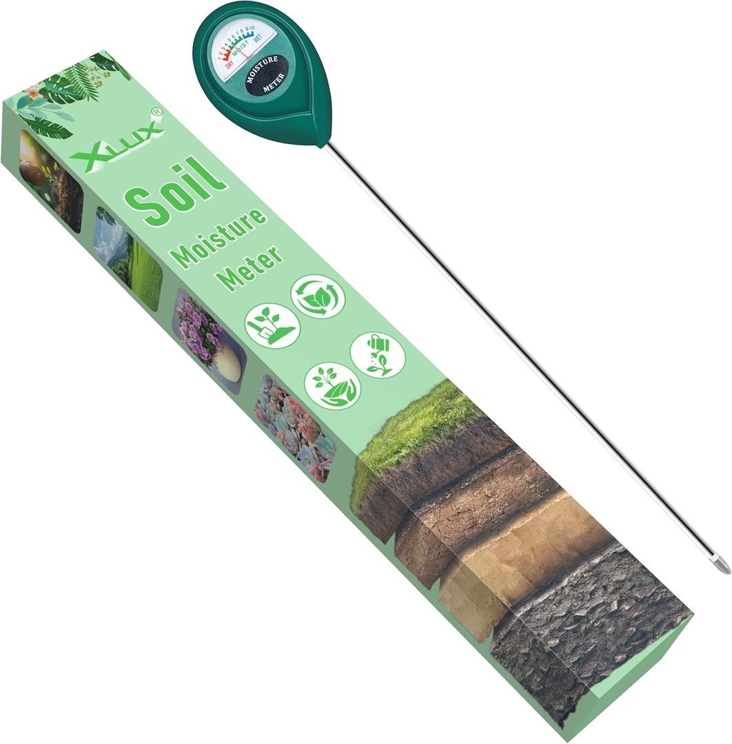 XLUX Long Probe Deep Use Soil Moisture Meter, Water Monitor Indicator Sensor, Hygrometer for Outdoor Indoor Large Pot Plants, Flower, Gardening, Farming (40CM)