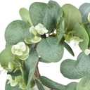 LSKYTOP 4Pcs Eucalyptus Wreath Faux Kitchen Cabinet Wreaths Artificial Greenery Wreath Farmhouse Wreath for Door Wall Window Decor, 9Inch/PC