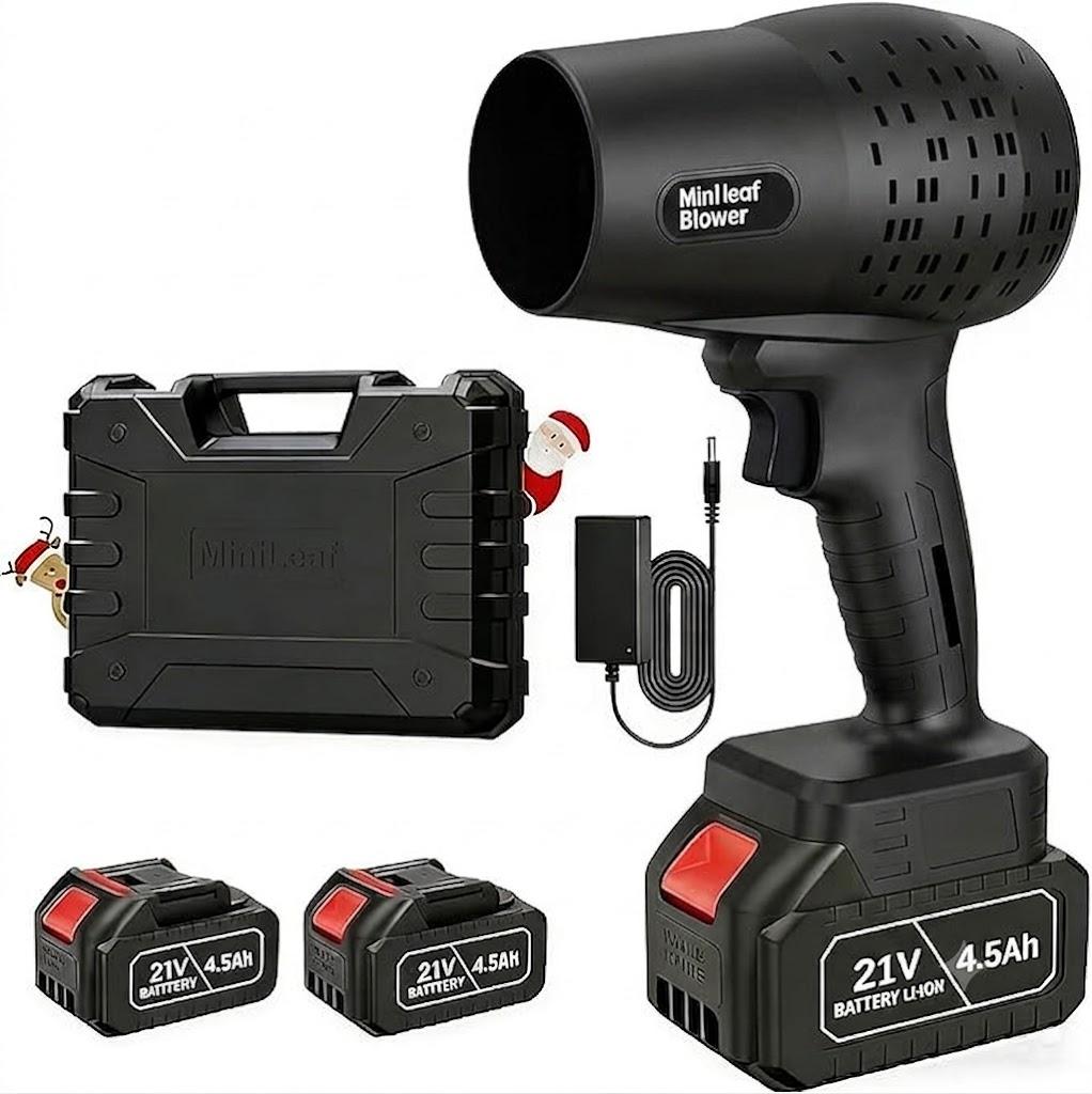 Leaf Blower Cordless with Battery and Charger,21V Electric Handheld Leaf Blower, 950000RPM Powerful Fan with Adjustable Speed, Lightweight Blower for Patio, Lawn, Blowing Leaves and Snow(Black)