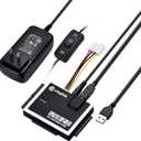 Cinolink Hard Drive Reader IDE SATA PATA USB 2.0 for Hard Drive Disk HDD 2.5" 3.5" with External AC Power Adapter