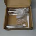 Blulu 4 Pcs White Pegboard Magazines Holder Literature Display Mail File Holder Books Wall Organizer Pegboard Shelf Hooks Accessories for Display Exhibitions Trade Show Shelf Office Kitchens