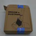 Broom and Dustpan Set, Broom with Dustpan Combo Set for Home Commercial Cleaning Supplies Angle Broom with Long Handle Perfect for Courtyard Garage Street (White)