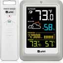 Wireless Weather Stations, with 330ft Range Sensor and Adjustable Backlight Inside Outside Monitor (Colorful) (Multi)