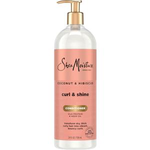 Shea Moisture Curl & Shine Conditioner Coconut & Hibiscus, for Thick, Curly Hair, to Moisturize & Soften, 24 oz (24 Fl Oz (Pack of 1))