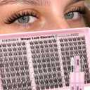 Goddvenus Lash Clusters Kit Wispy Cluster Eyelash Extensions Kit Natural DIY Lash Extension Kit 10-16mm Eyelashes Clusters 180pcs C Curl Individual Lashes Cluster Eyelash (No Tweezers)