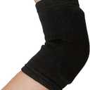 D&M Elbow Pad Sleeve, 12mm Thick pad, 1pc, Made in Japan, 737 (Large, Black)