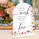 2 x You Should Be Here Wedding Memorial Table Sign, Wild Flower Arch Acrylic Wedding Signs for Reception, Love Is In Bloom Bridal Shower Floral Engagement Party Decorations, 6x8 Inch