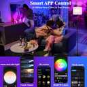Smart Floor Lamp with APP & Remote Control - Dimmable RGB & White Light (3000K-6500K) for Living Room, Bedroom, Office - Modern Standing Lamp with 9W LED Bulb Included