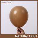 PartyWoo Brown Balloons 140 pcs Different Sizes of 18 12 10 5 Inch Neutral Brown Balloons Arch Kit Garland for Baby Shower Birthday Graduation Woodland Safari Theme Jungle Party Decorations Brown-F09
